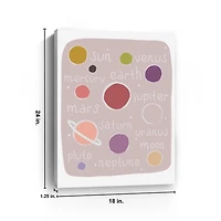 Pink Planet Canvas Art Print, 18x24