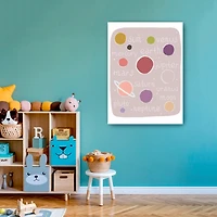 Pink Planet Canvas Art Print, 24x32