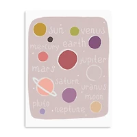 Pink Planet Canvas Art Print, 24x32