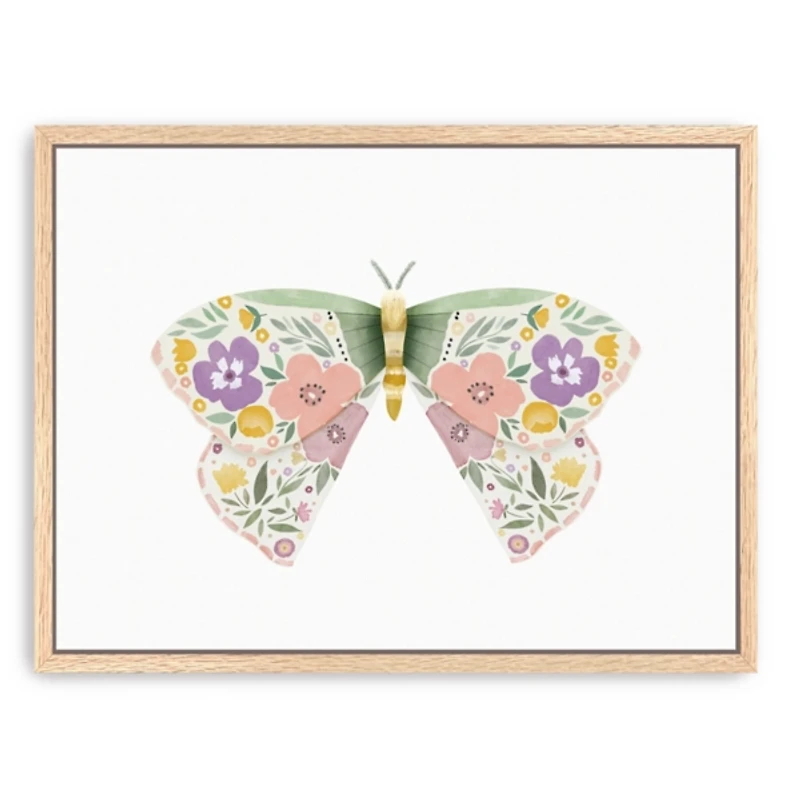 Marigold Moth Kids Framed Canvas Art Print