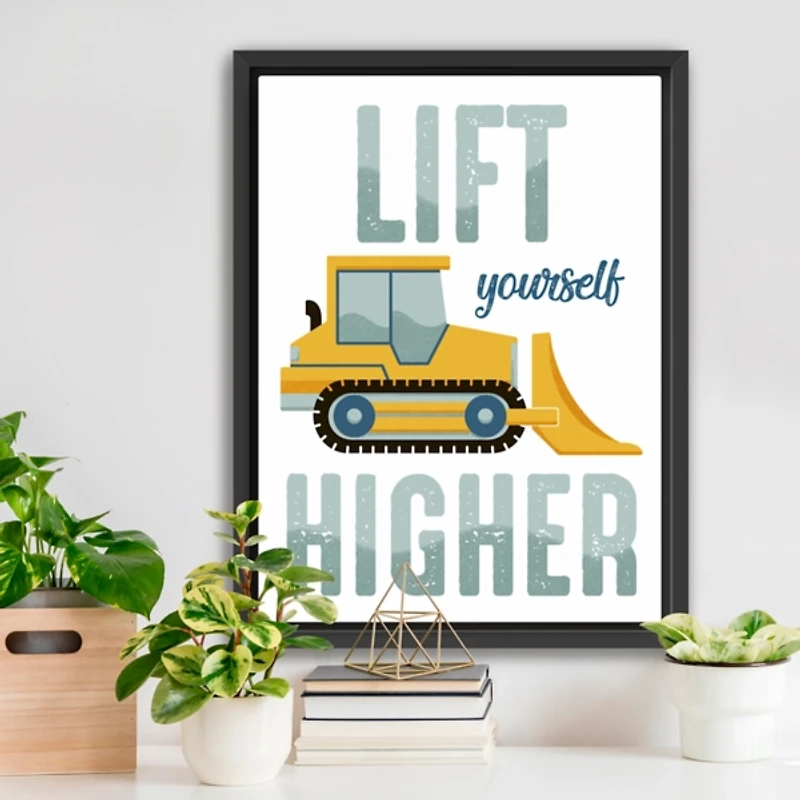 Lift Yourself Higher Kids Framed Canvas Art Print