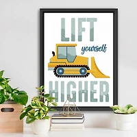 Lift Yourself Higher Kids Framed Canvas Art Print