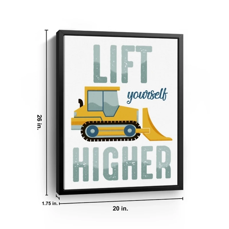 Lift Yourself Higher Kids Framed Canvas Art Print
