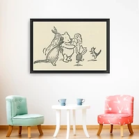 A Present for Pooh Framed Canvas Art Print, 38x26