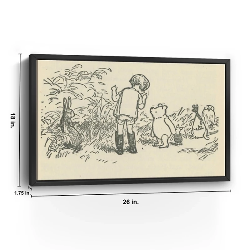 Hush Pooh Framed Canvas Art Print