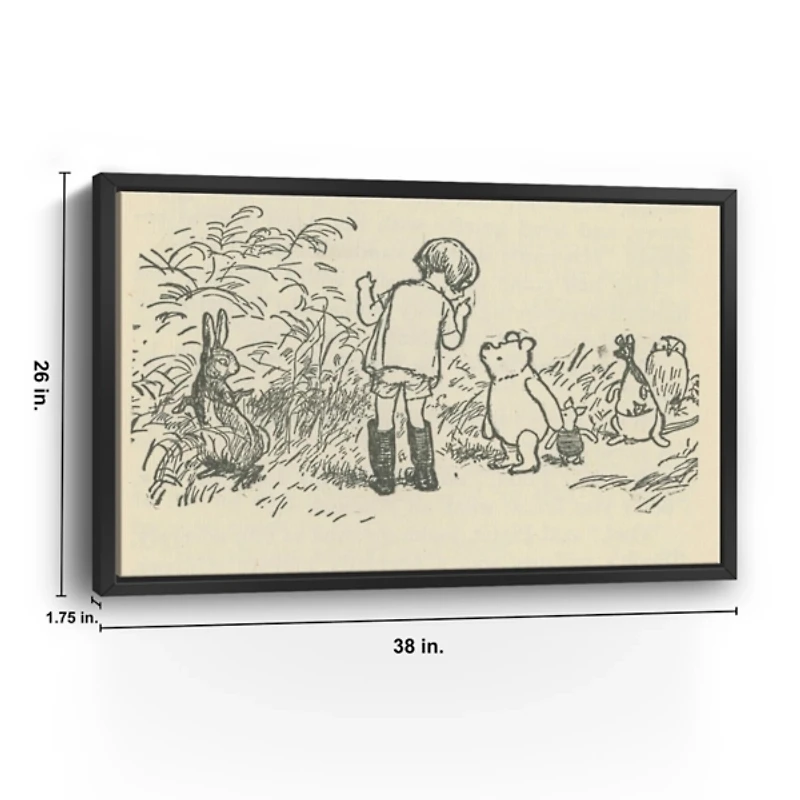 Hush Pooh Framed Canvas Art Print, 38x26
