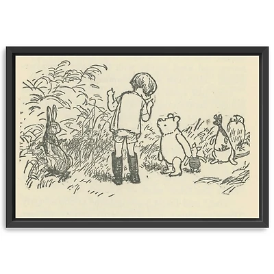 Hush Pooh Framed Canvas Art Print, 38x26
