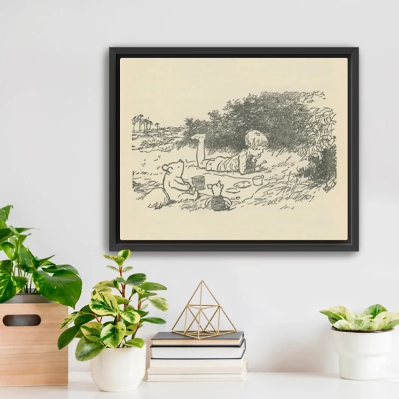 I Saw a Heffalump Framed Canvas Art Print