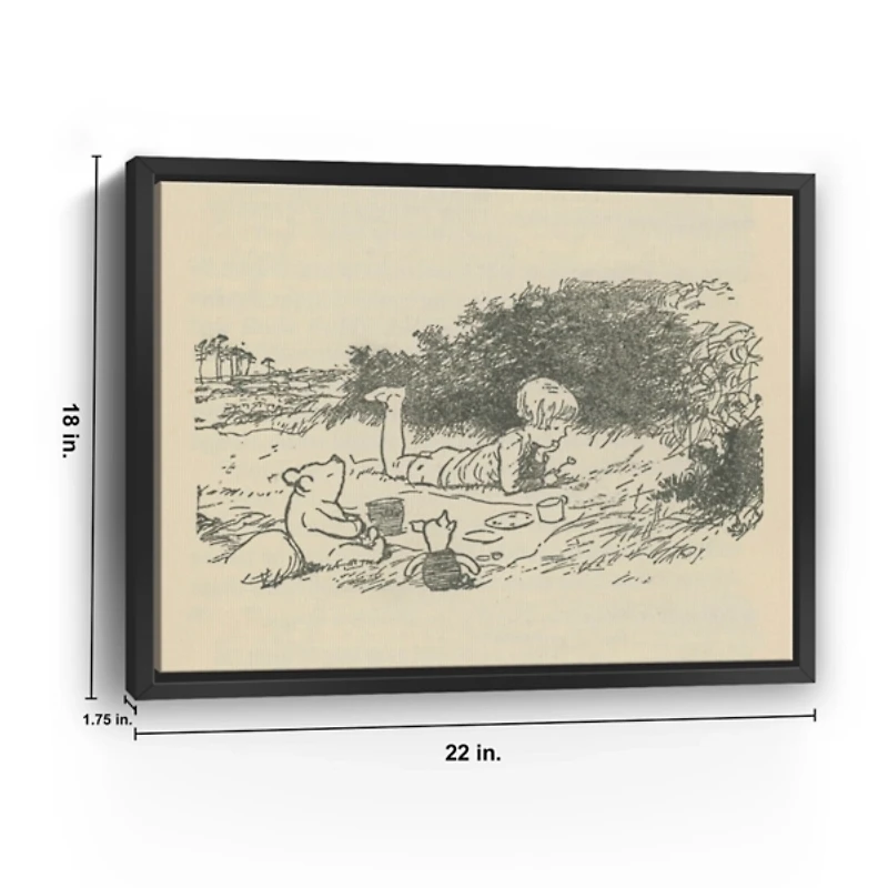 I Saw a Heffalump Framed Canvas Art Print