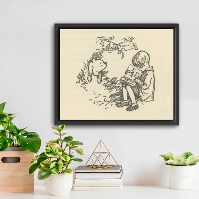 North End of Pooh Framed Canvas Art Print