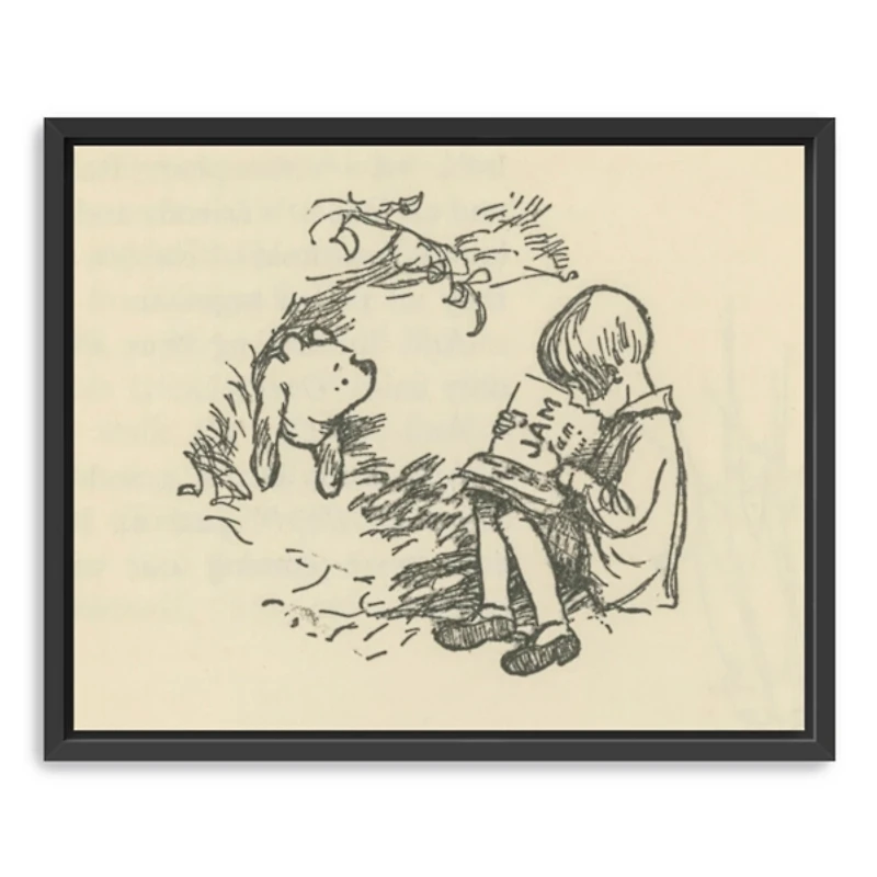 North End of Pooh Framed Canvas Art Print