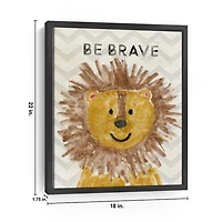Be Brave Kids Framed Canvas Art Print