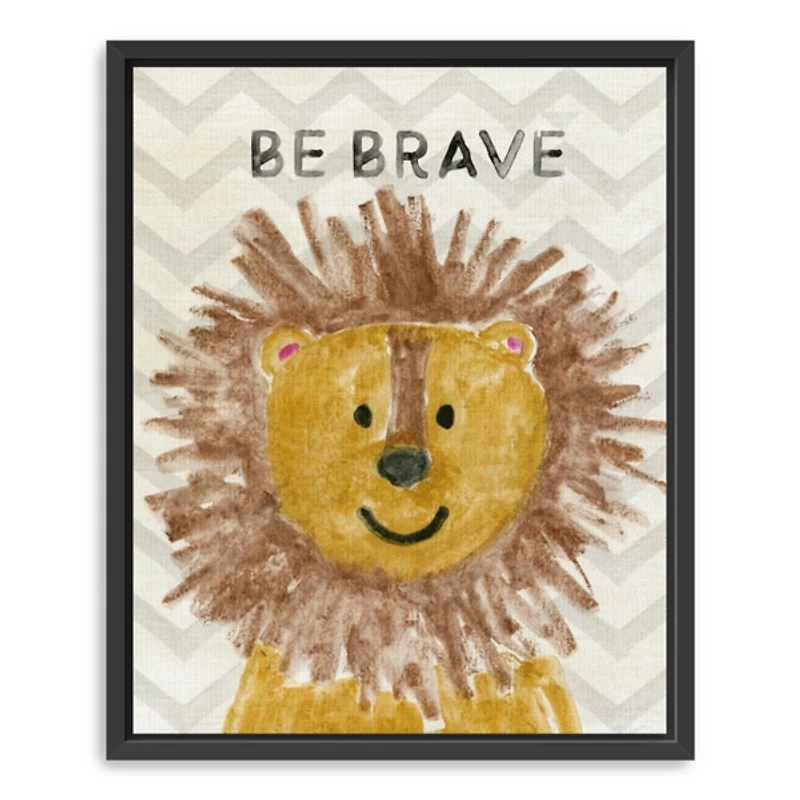 Be Brave Kids Framed Canvas Art Print