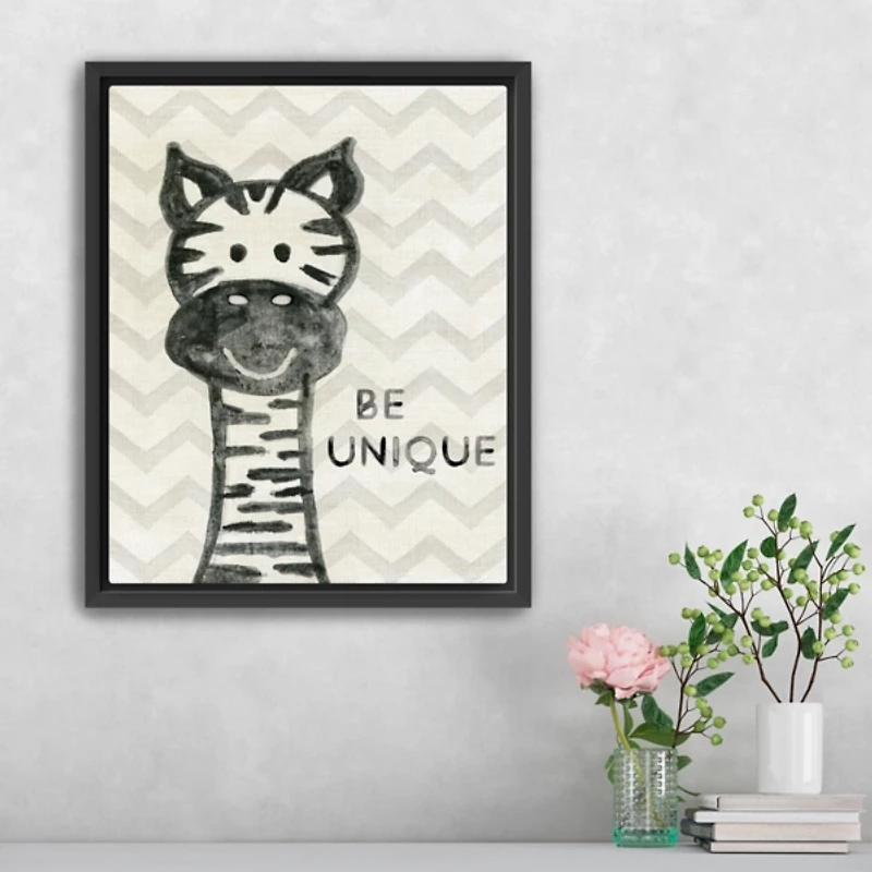 Be Unique Kids Framed Canvas Art Print