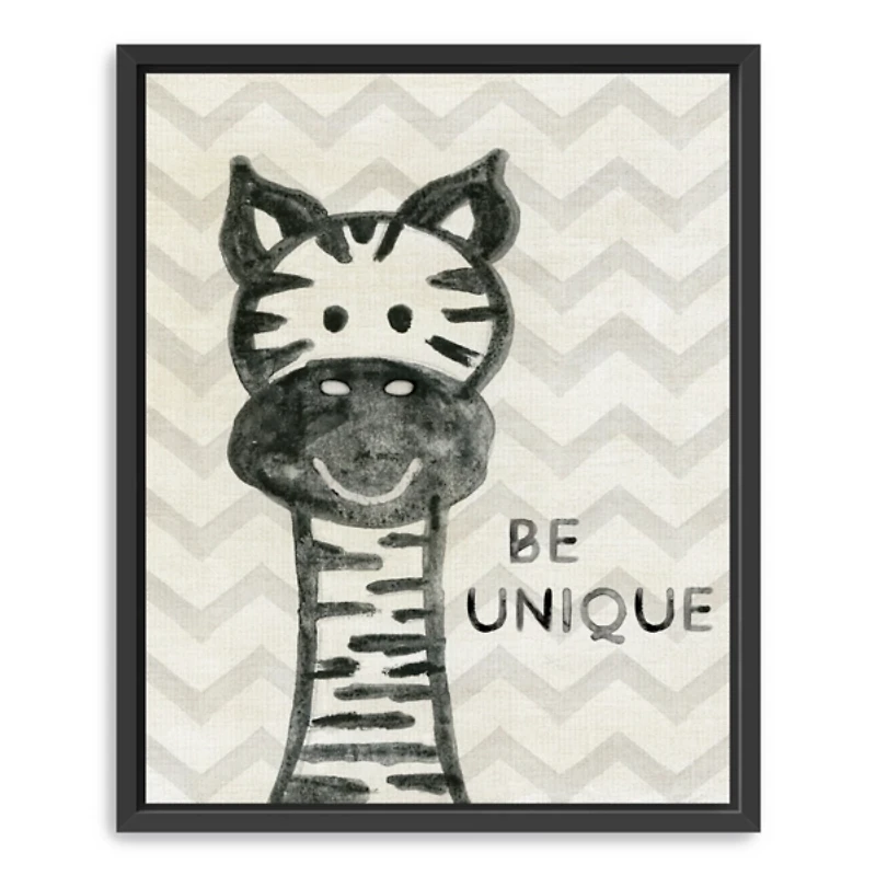Be Unique Kids Framed Canvas Art Print