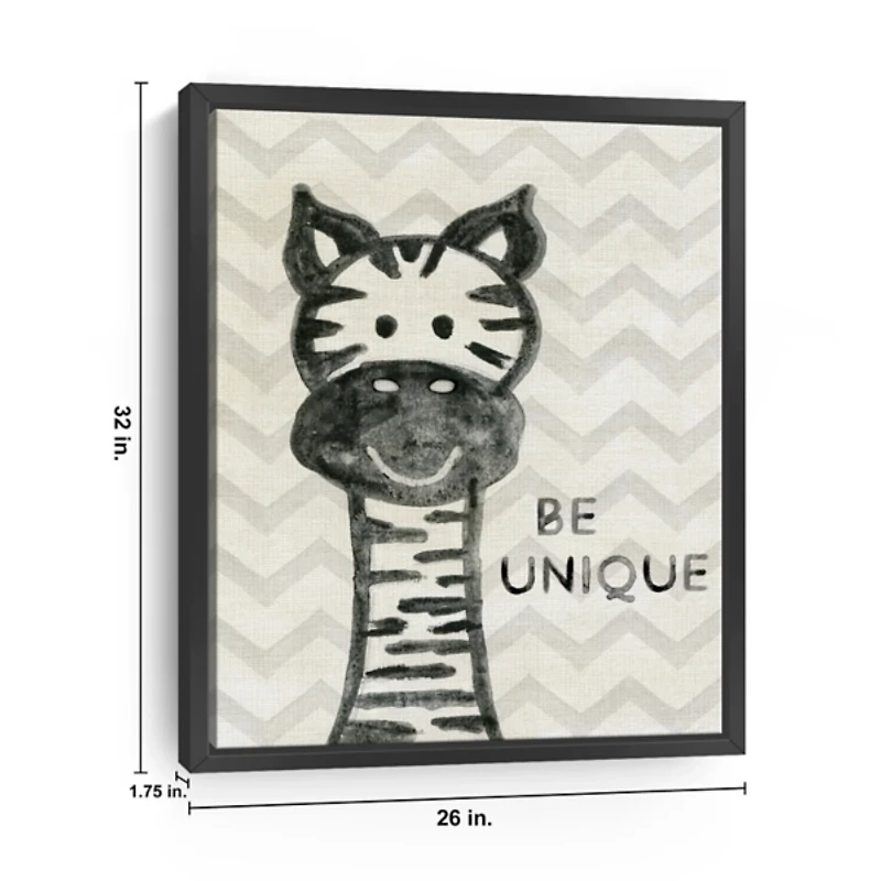 Be Unique Kids Framed Canvas Art Print, 26x32