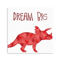 Red Dream Big Dino Canvas Art Print