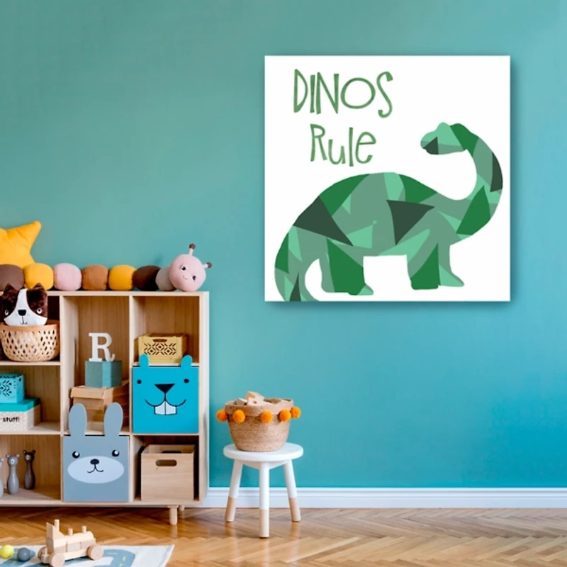 Dinos Rule Canvas Art Print, 30x30