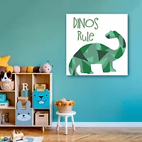 Dinos Rule Canvas Art Print, 30x30