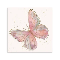 Blush Pink Butterfly Canvas Art Print, 30x30