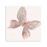 Pink and Gold Butterfly Canvas Art Print, 30x30