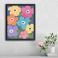 Flower Market Bunch Framed Canvas Art Print