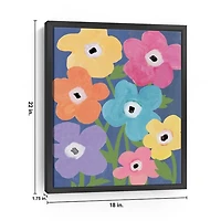 Flower Market Bunch Framed Canvas Art Print