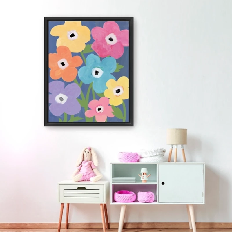 Flower Market Bunch Framed Canvas Art Print, 26x32