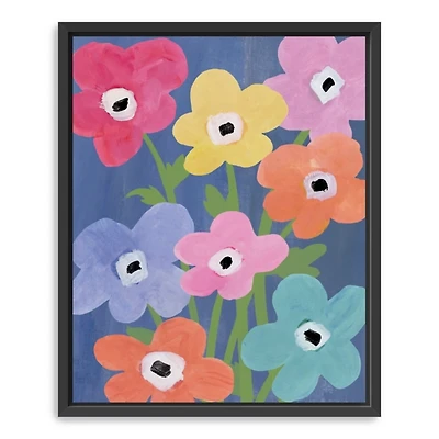 Flower Market Kids Framed Canvas Art Print