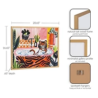 Tiger in a Bubble Bath Framed Art Print, 16x20