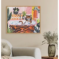 Tiger in a Bubble Bath Framed Art Print, 16x20