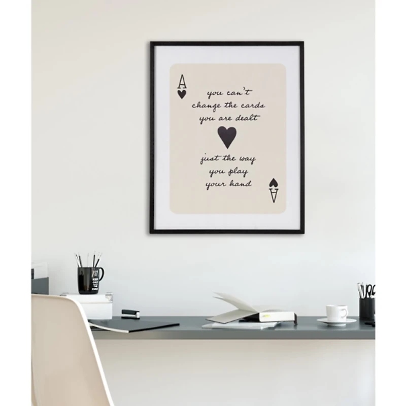 Ace of Hearts Framed Art Print, 16x20