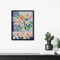 Maximalist Flower Vase Framed Art Print