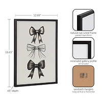 Black Bows Framed Art Print