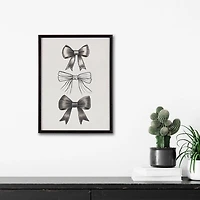 Black Bows Framed Art Print