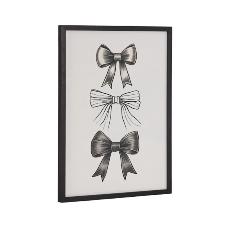 Black Bows Framed Art Print