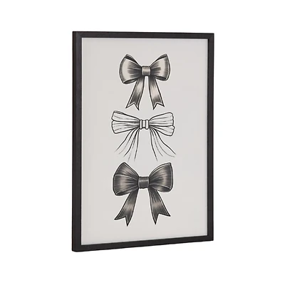 Black Bows Framed Art Print