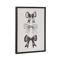 Black Bows Framed Art Print