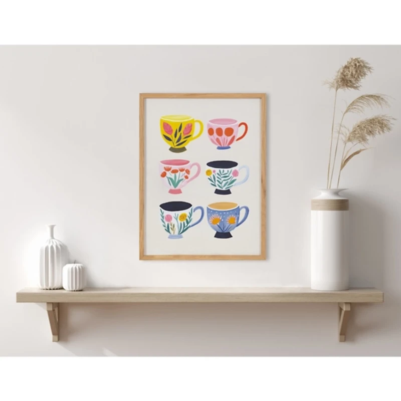 Botanical Coffee Shop Framed Art Print