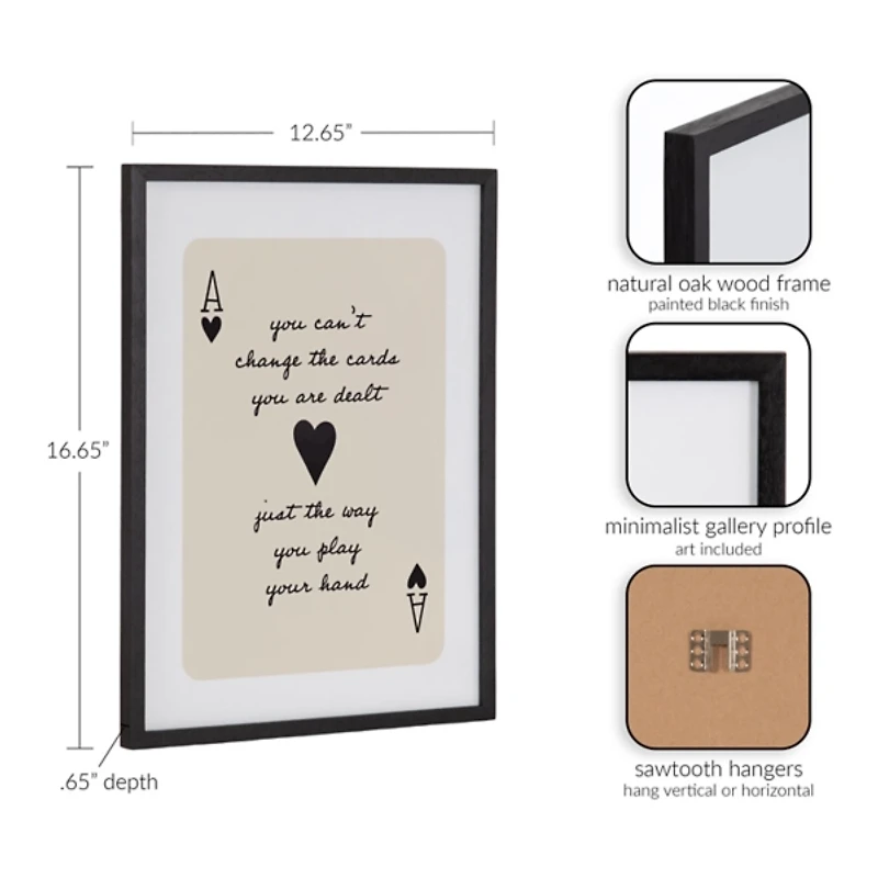 Ace of Hearts Framed Art Print, 12x16