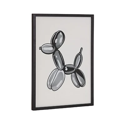 Black Balloon Dog Framed Art Print