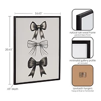 Black Bows Framed Art Print, 16x20