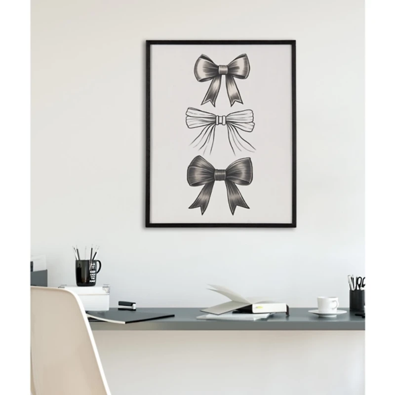 Black Bows Framed Art Print, 16x20