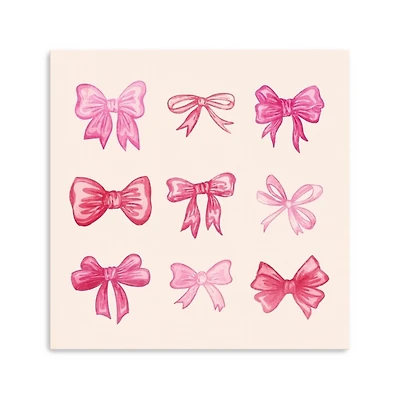 Pink Bows Canvas Art Print