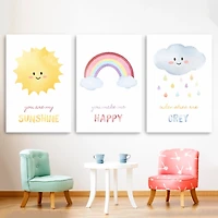 My Sunshine Kids Canvas Art Print, Set of 3