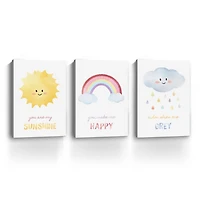 My Sunshine Kids Canvas Art Print, Set of 3