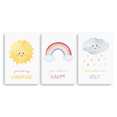 My Sunshine Kids Canvas Art Print, Set of 3