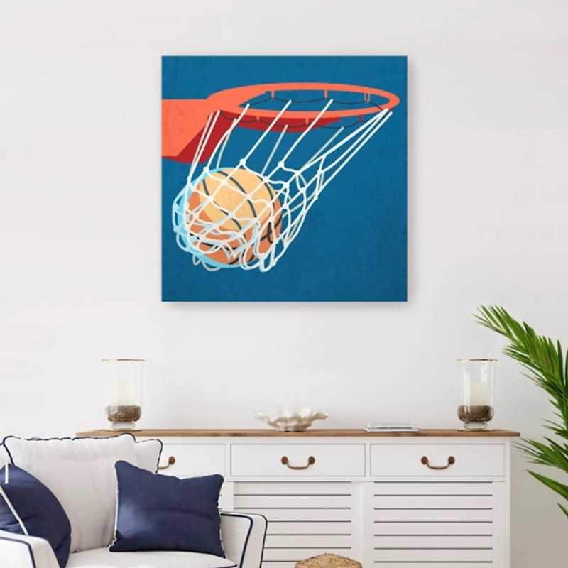 Blue Perfect Shot Kids Canvas Art Print, 30x30