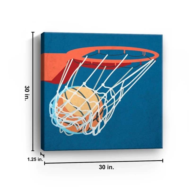 Blue Perfect Shot Kids Canvas Art Print, 30x30