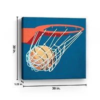 Blue Perfect Shot Kids Canvas Art Print, 30x30